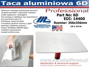 Taca 6D 356x356 14 x14 aluminiowa Pro, uchwyt DuraSoft