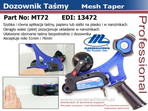 MT72 Mesh Taper, dozownik do taśmy 51mm i 76mm