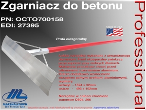 Zgarniacz do betonu OCTO700158 profil oktagonalny