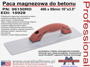Paca magnezowa 06150RD, 406x89mm, prostokątna