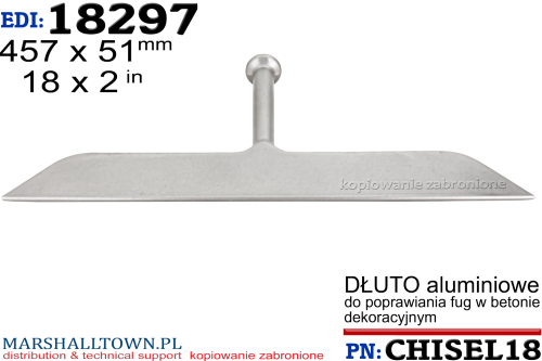 DŁUTO 457x51mm - do poprawiania fug w betonie dekoracyjnym i rowkowania