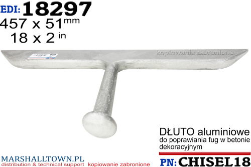 DŁUTO 457x51mm - do poprawiania fug w betonie dekoracyjnym i rowkowania