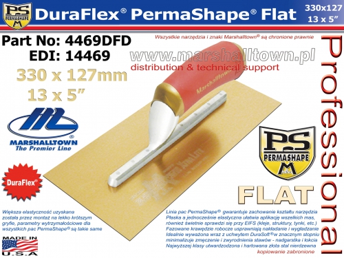 4469DFD 330x127mm PermaShape Flat DuraFlex, złota stal