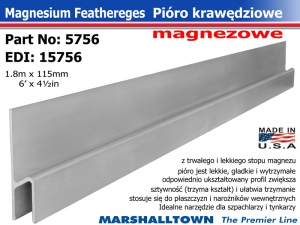 Pióro magnezowe 5756 1.8m x 115mm tynkarskie / szpachlarskie - sztywne