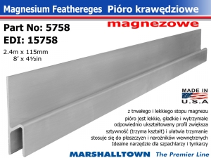 Pióro magnezowe 5758 2.4m x 115mm tynkarskie / szpachlarskie - sztywne