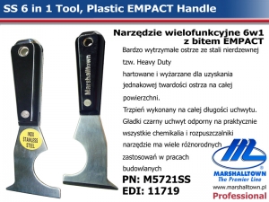 6in1 M5721SS Tool Plastic Hdl, M-Pact End, narzędzie uniwersalne