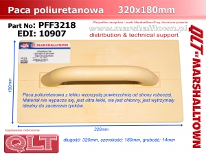 PFF3218 paca poliuretanowa 320x180x14mm