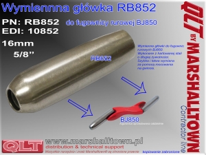 RB852 wymienna główka 16mm do fugownicy BJ850