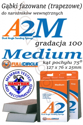 A2M trapezowa gąbka szlifierska - medium / średnia