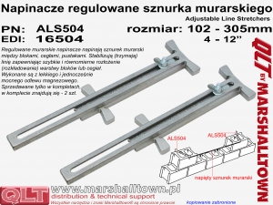 ALS504 napinacze regulowane sznurka murarskiego - rozmiar 102-305mm