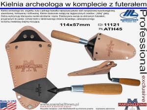 Kielnia archeologa ATH45 114x57mm, profesjonalna z futerałem skórzanym