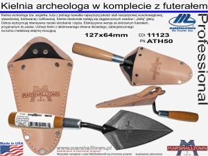 Kielnia archeologa ATH50 127x64mm, profesjonalna z futerałem skórzanym