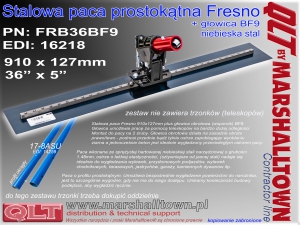 FRB36BF9 910x127mm zestaw Fresno, niebieska stal, bez trzonków