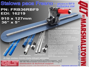 FRB36RBF9 910x127mm zestaw Fresno, niebieska stal, bez trzonków